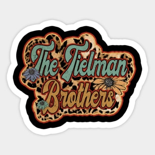 Personalized Flowers Brothers Proud Name Vintage Beautiful The Tielman Sticker